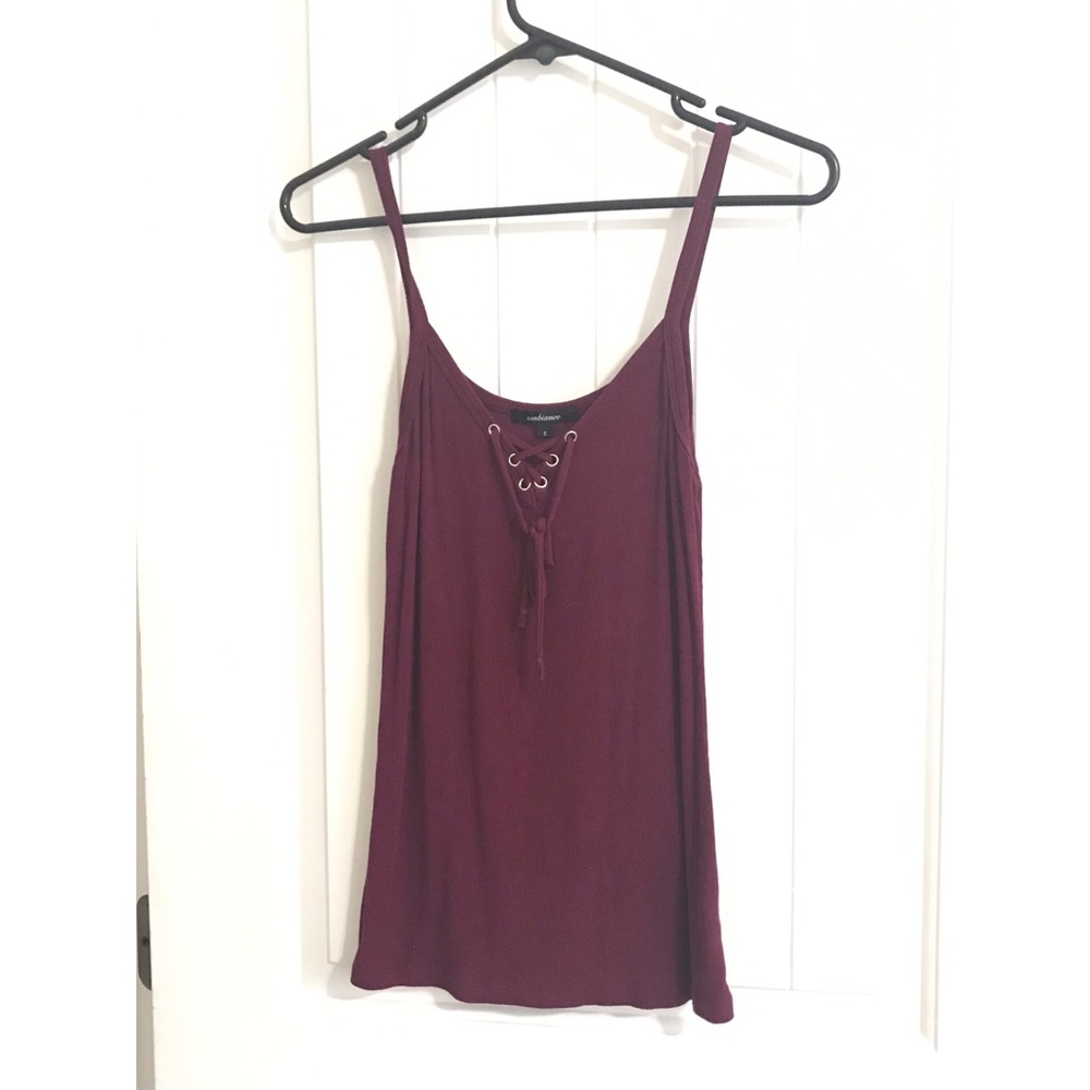 Burgundy tank top